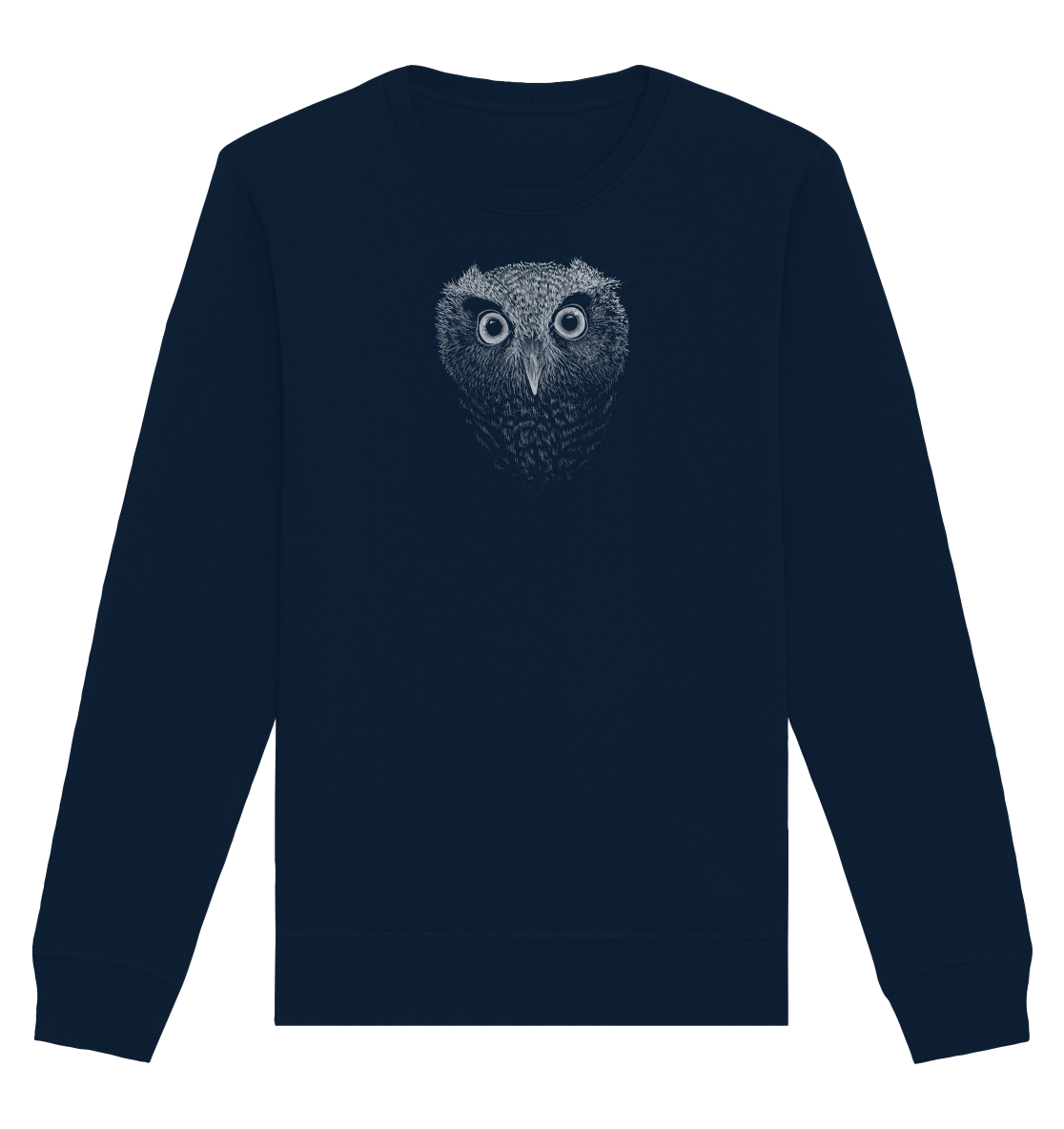 Eule Kritzelkunst Illustration - Organic Basic Unisex Sweatshirt