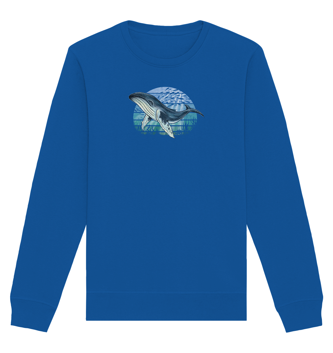 Retro Unterwasser Buckelwal - Organic Basic Unisex Sweatshirt