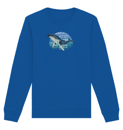 Retro Unterwasser Buckelwal - Organic Basic Unisex Sweatshirt