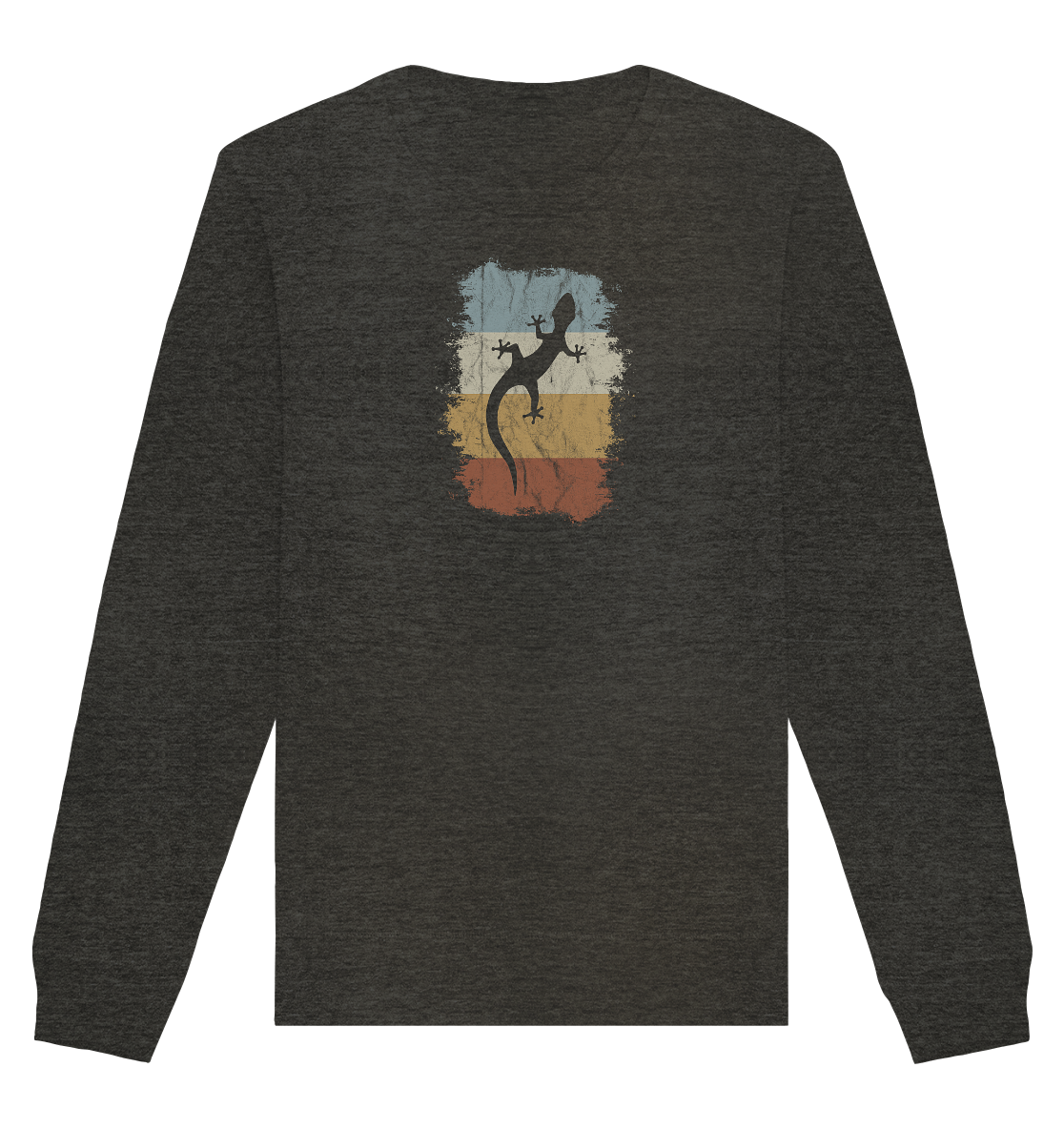 Retro Gecko Salamander Silhouette - Organic Basic Unisex Sweatshirt
