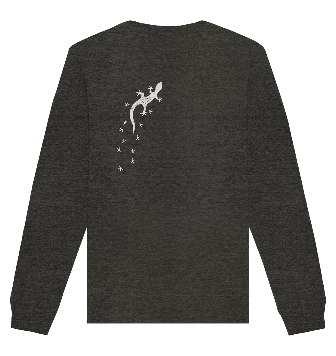 Gecko Eidechse Silhouette hell - Organic Basic Unisex Sweatshirt