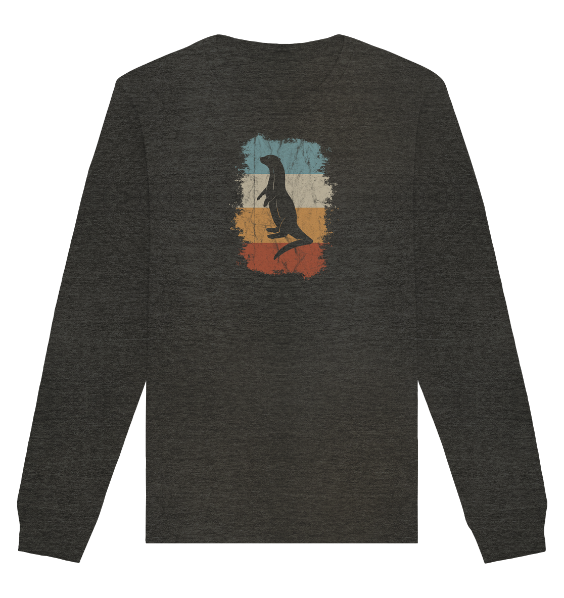 Retro Otter Fischotter Silhouette - Organic Basic Unisex Sweatshirt