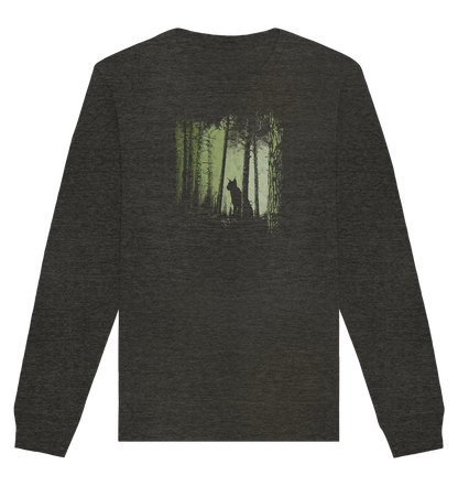 Luchs Wildkatze im Zwielicht Wald - Organic Basic Unisex Sweatshirt