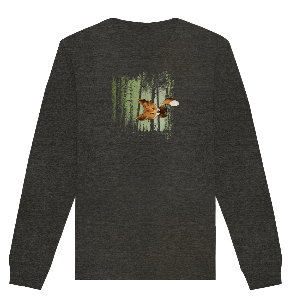 Fuchs im Zwielicht-Wald - Organic Basic Unisex Sweatshirt
