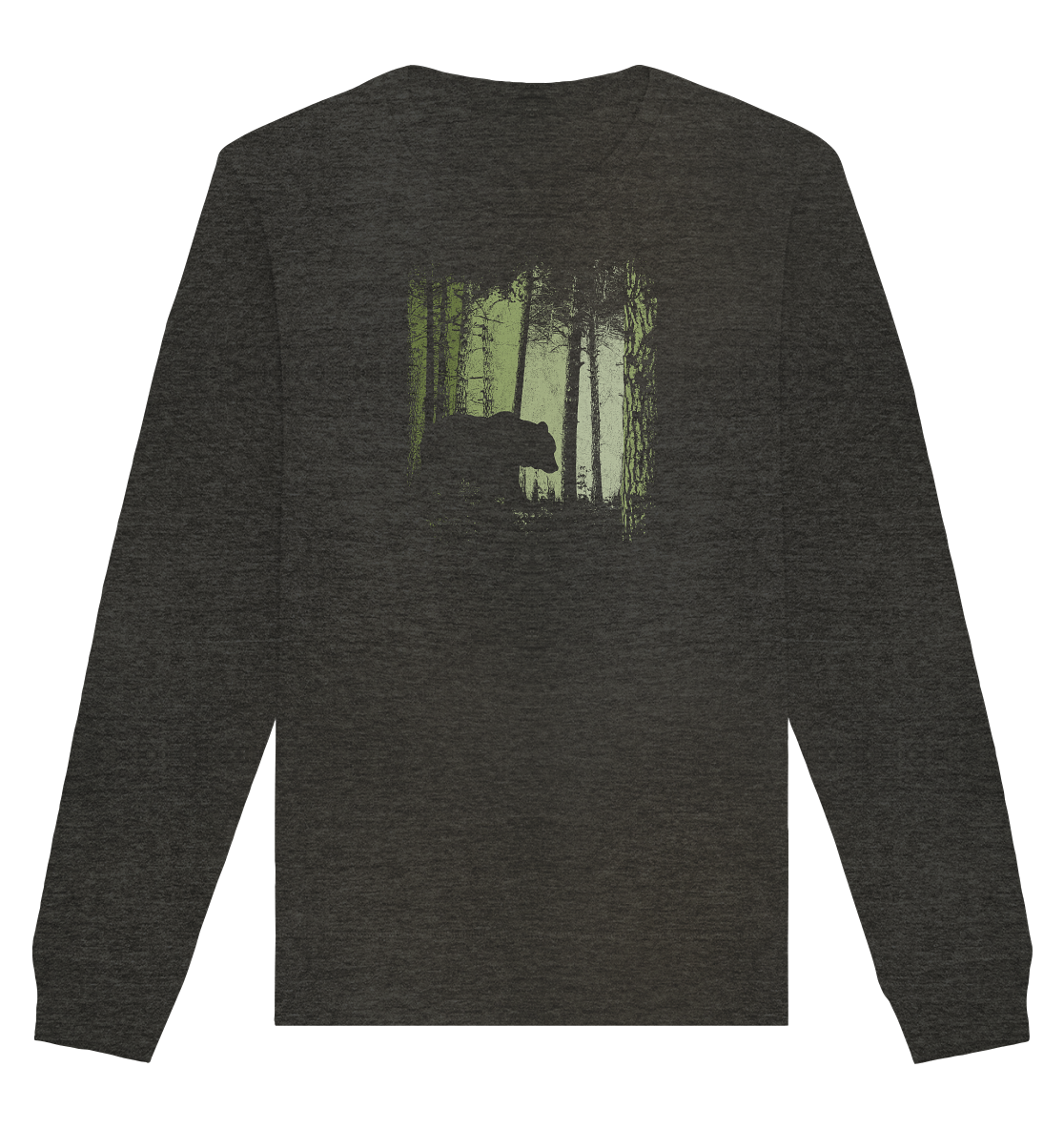 Braunbär im Zwielicht Wald - Organic Basic Unisex Sweatshirt