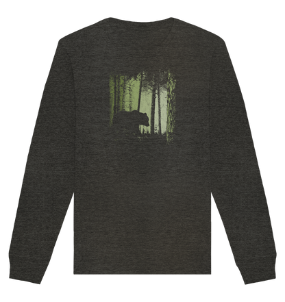 Braunbär im Zwielicht Wald - Organic Basic Unisex Sweatshirt