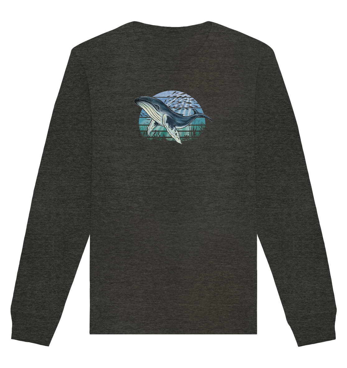 Retro Unterwasser Buckelwal - Organic Basic Unisex Sweatshirt