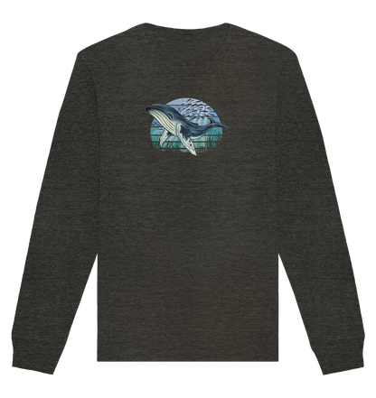 Retro Unterwasser Buckelwal - Organic Basic Unisex Sweatshirt