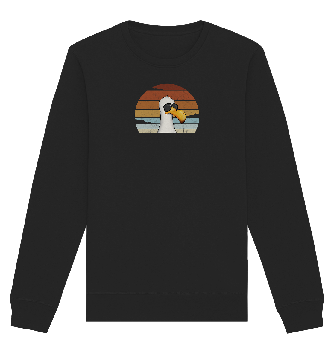 Cool lässige Retro Möwe - Organic Basic Unisex Sweatshirt