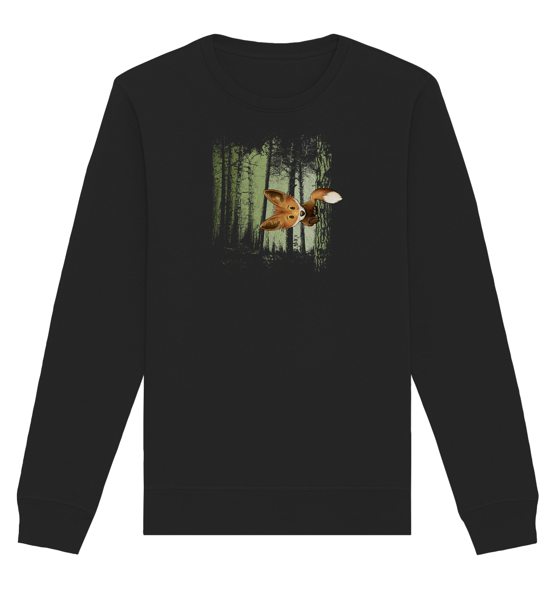Fuchs im Zwielicht-Wald - Organic Basic Unisex Sweatshirt