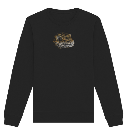 Leopard Gecko Skizze Kritzelkunst - Organic Basic Unisex Sweatshirt
