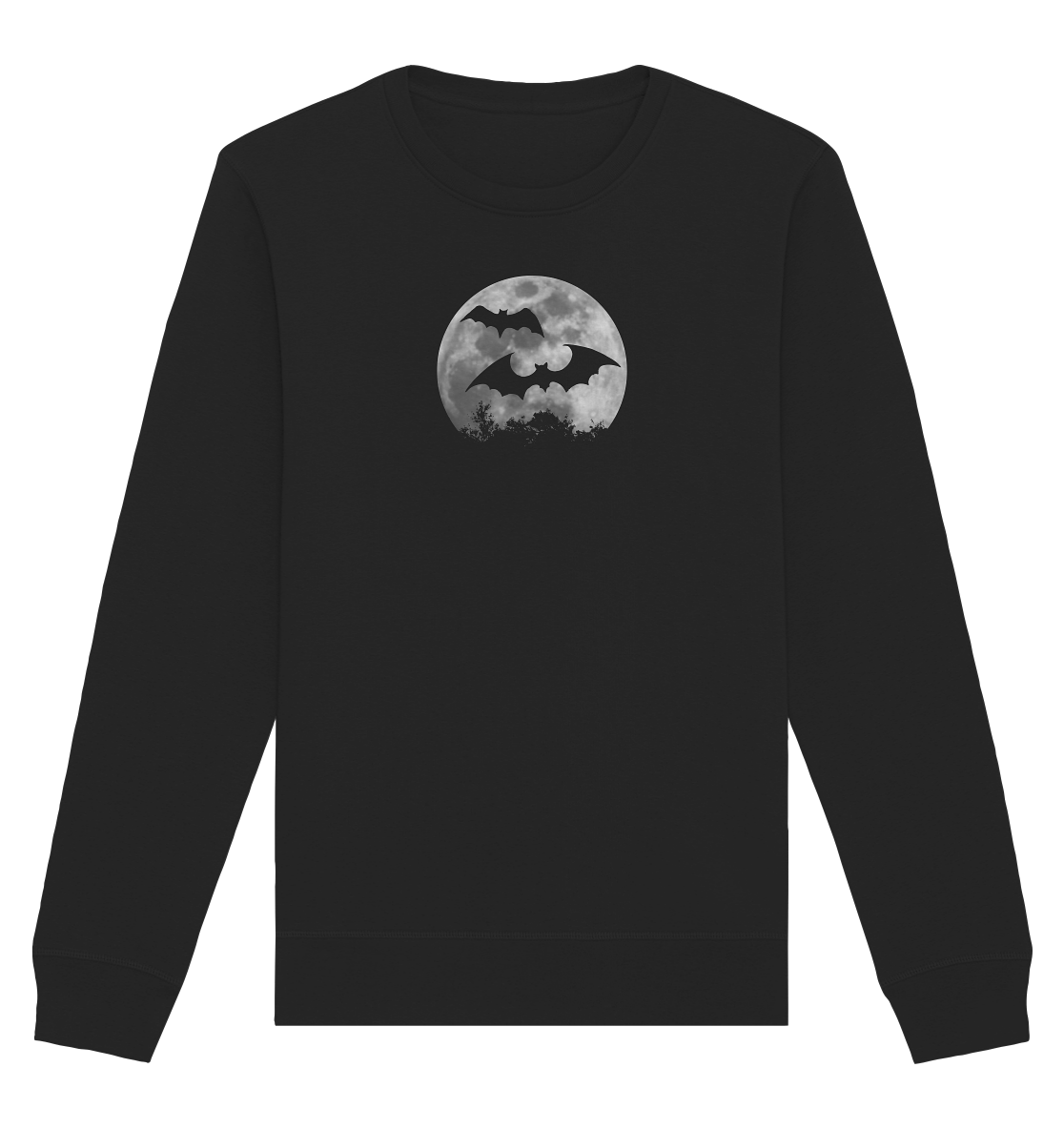 Fledermaus Silhouetten bei Vollmond - Organic Basic Unisex Sweatshirt