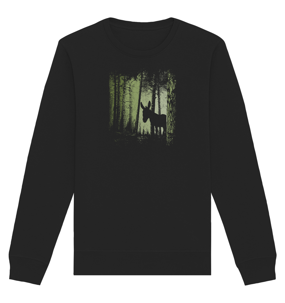 Esel im Zwielicht-Wald - Organic Basic Unisex Sweatshirt