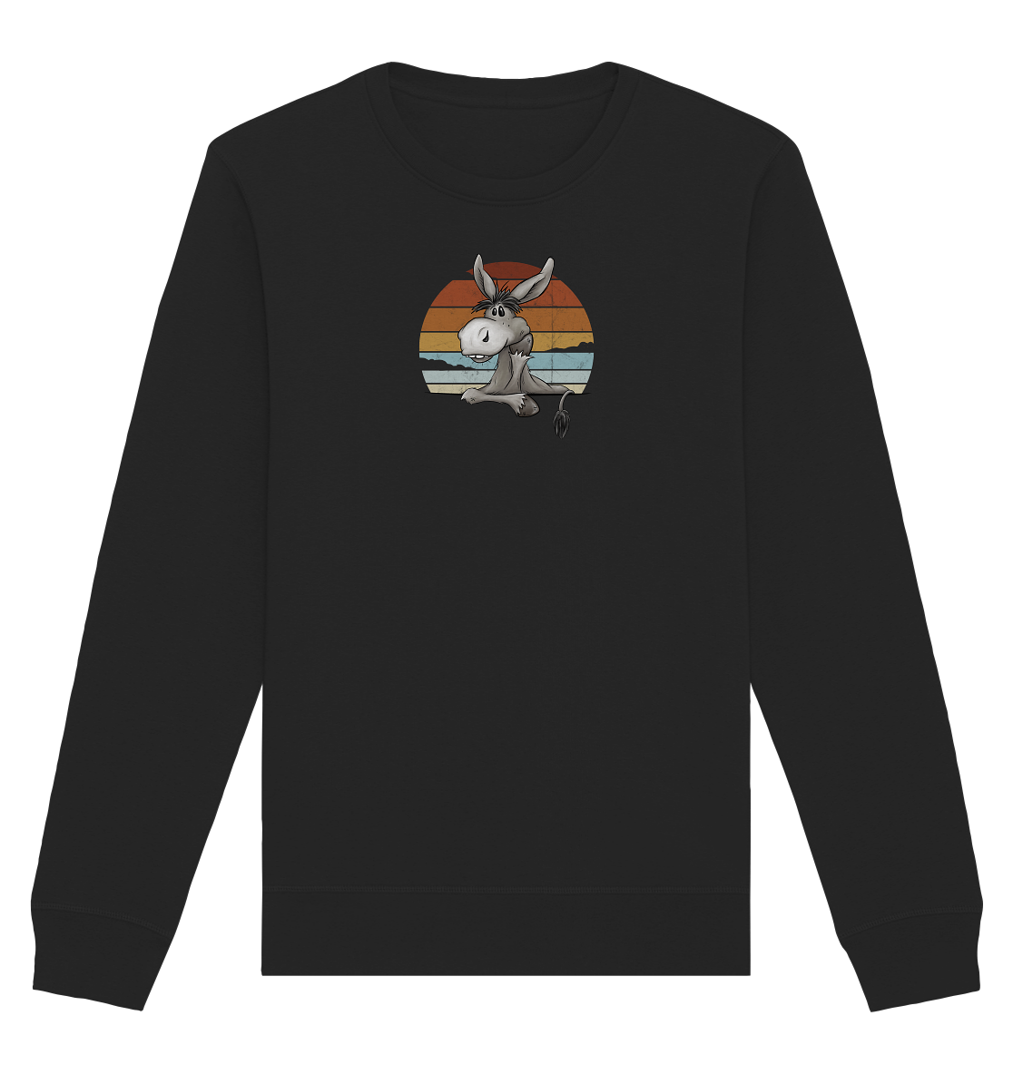 Lässiges Maultier Retro Esel - Organic Basic Unisex Sweatshirt