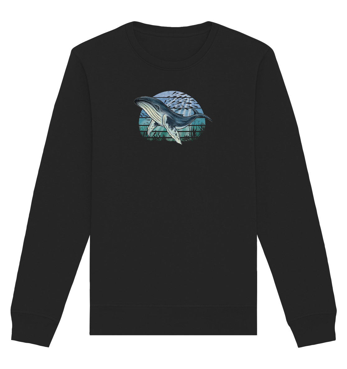 Retro Unterwasser Buckelwal - Organic Basic Unisex Sweatshirt