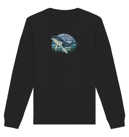 Retro Unterwasser Buckelwal - Organic Basic Unisex Sweatshirt