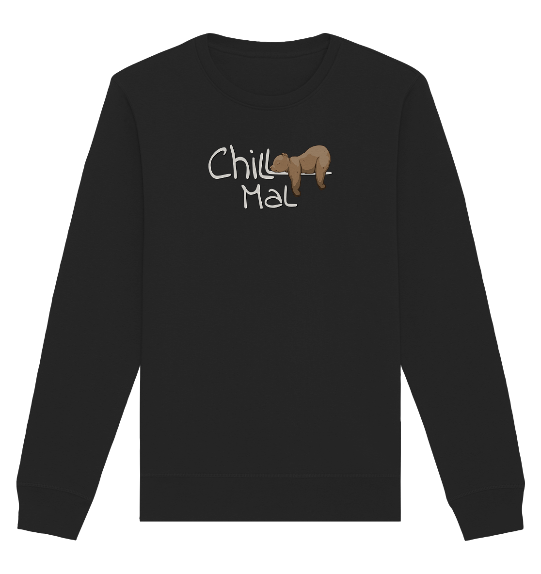 Chill Mal schläfriger Braunbär - Organic Basic Unisex Sweatshirt