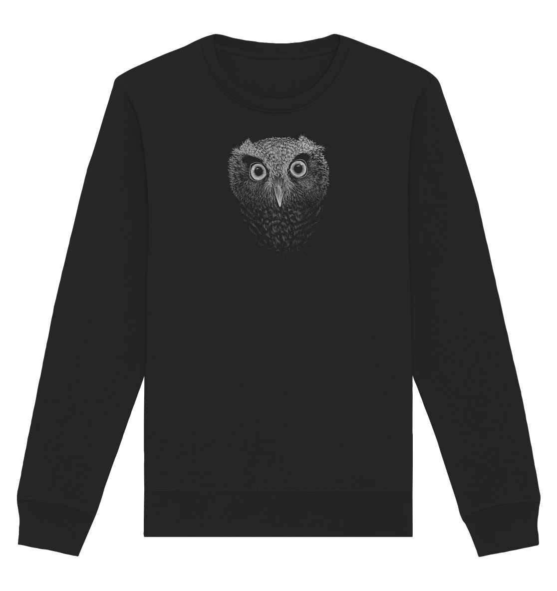 Eule Kritzelkunst Illustration - Organic Basic Unisex Sweatshirt