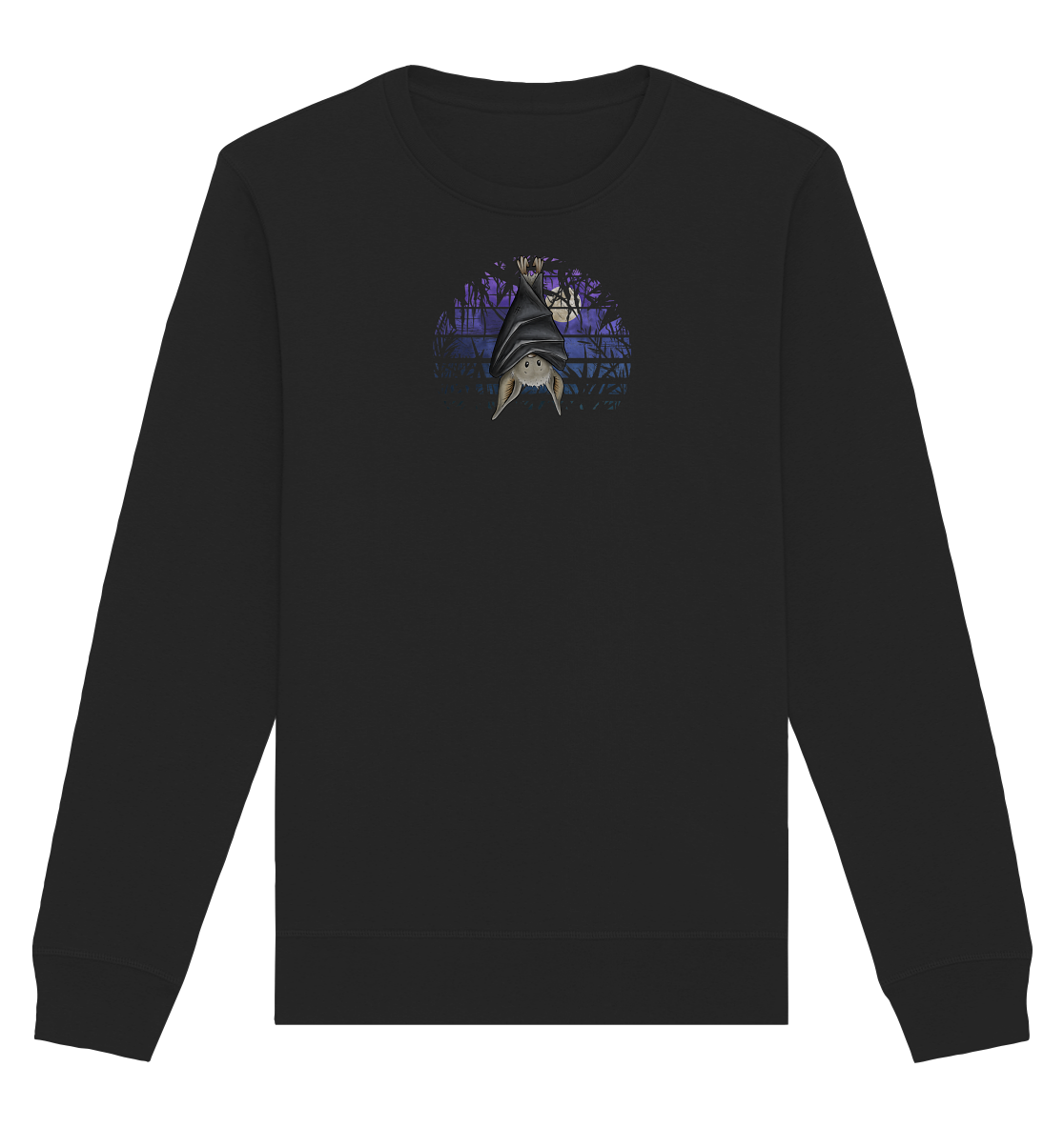 Fledermaus in blauer Nacht - Organic Basic Unisex Sweatshirt