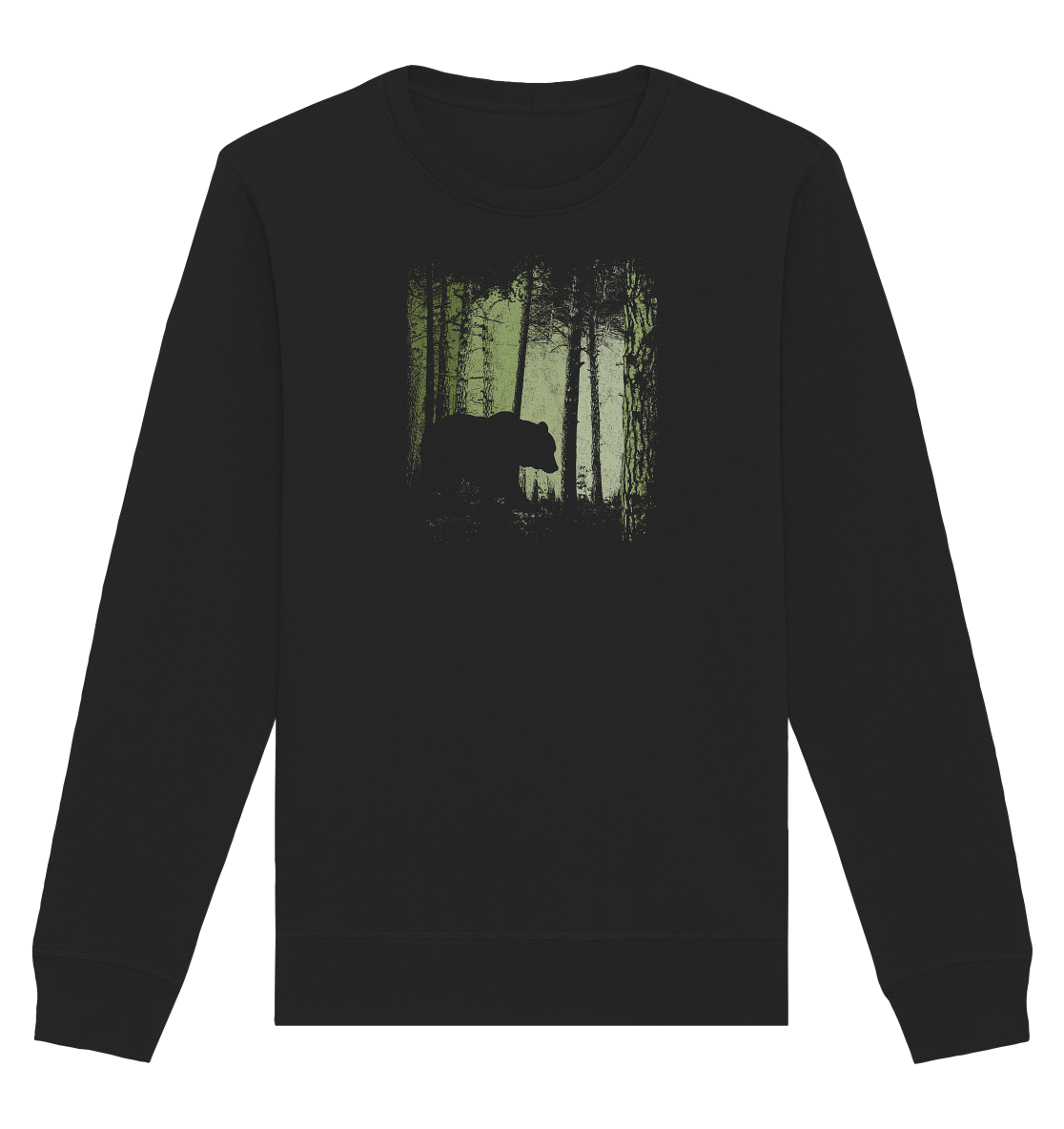 Braunbär im Zwielicht Wald - Organic Basic Unisex Sweatshirt