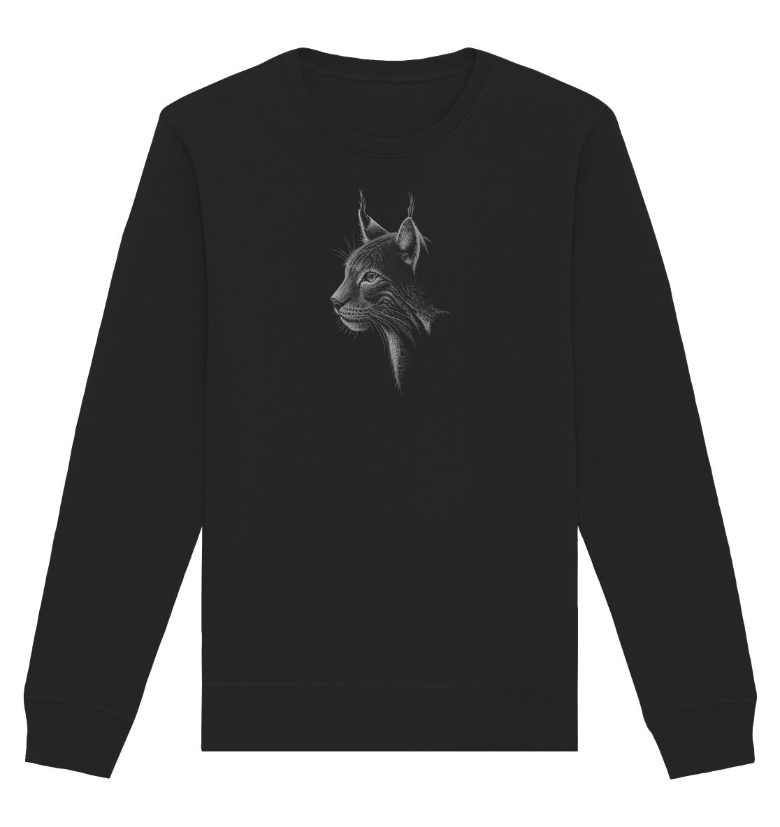 Luchs Kritzelkunst Wildkatze Illustration - Organic Basic Unisex Sweatshirt
