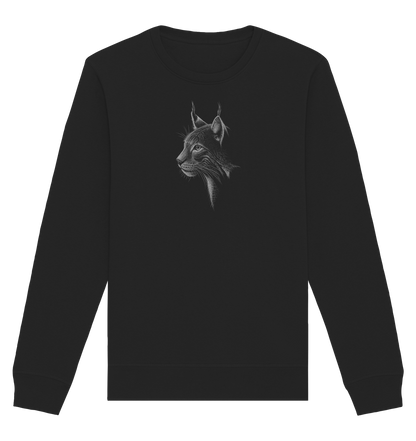 Luchs Kritzelkunst Wildkatze Illustration - Organic Basic Unisex Sweatshirt