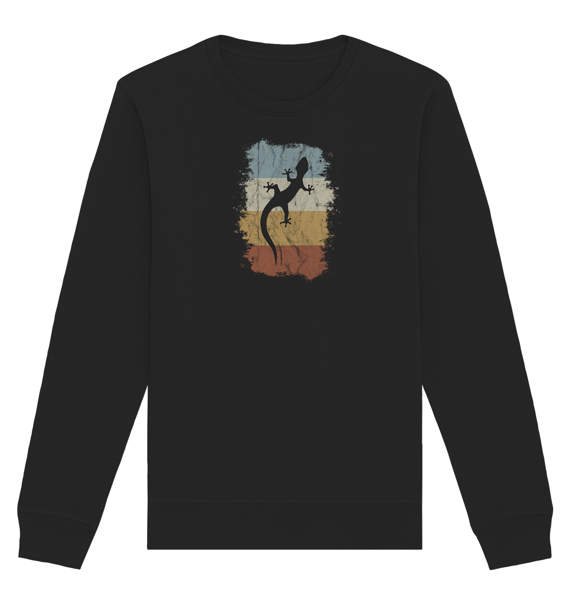 Retro Gecko Salamander Silhouette - Organic Basic Unisex Sweatshirt