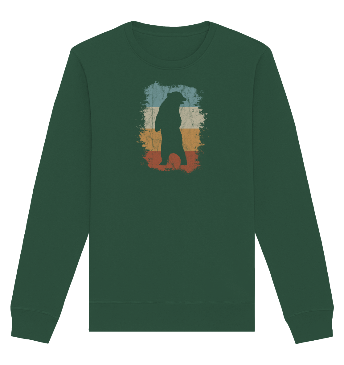Retro Bären-Silhouette - Organic Basic Unisex Sweatshirt