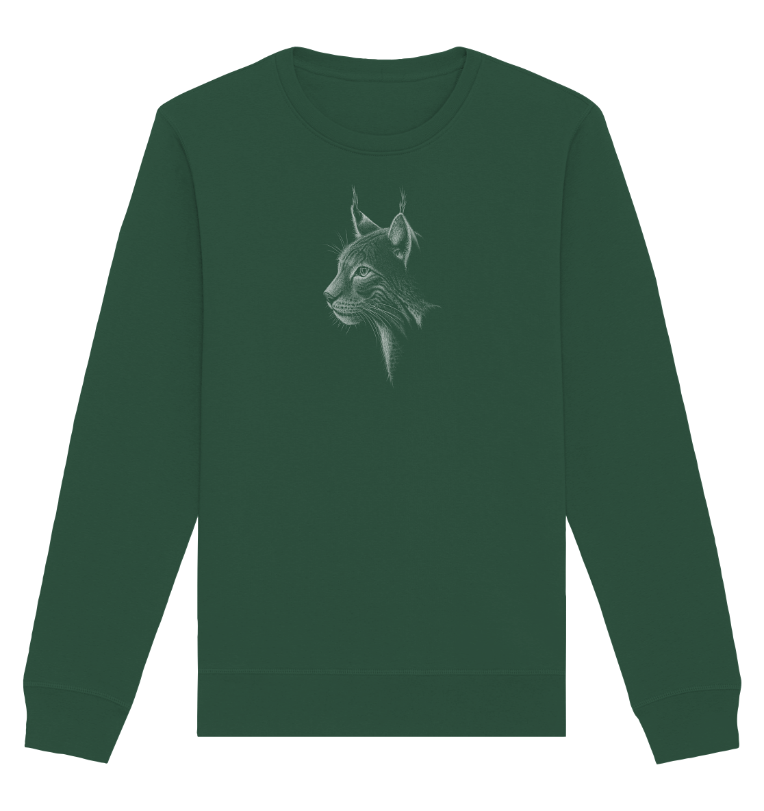Luchs Kritzelkunst Wildkatze Illustration - Organic Basic Unisex Sweatshirt