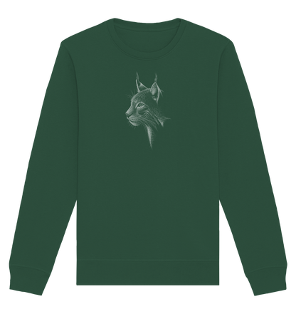 Luchs Kritzelkunst Wildkatze Illustration - Organic Basic Unisex Sweatshirt
