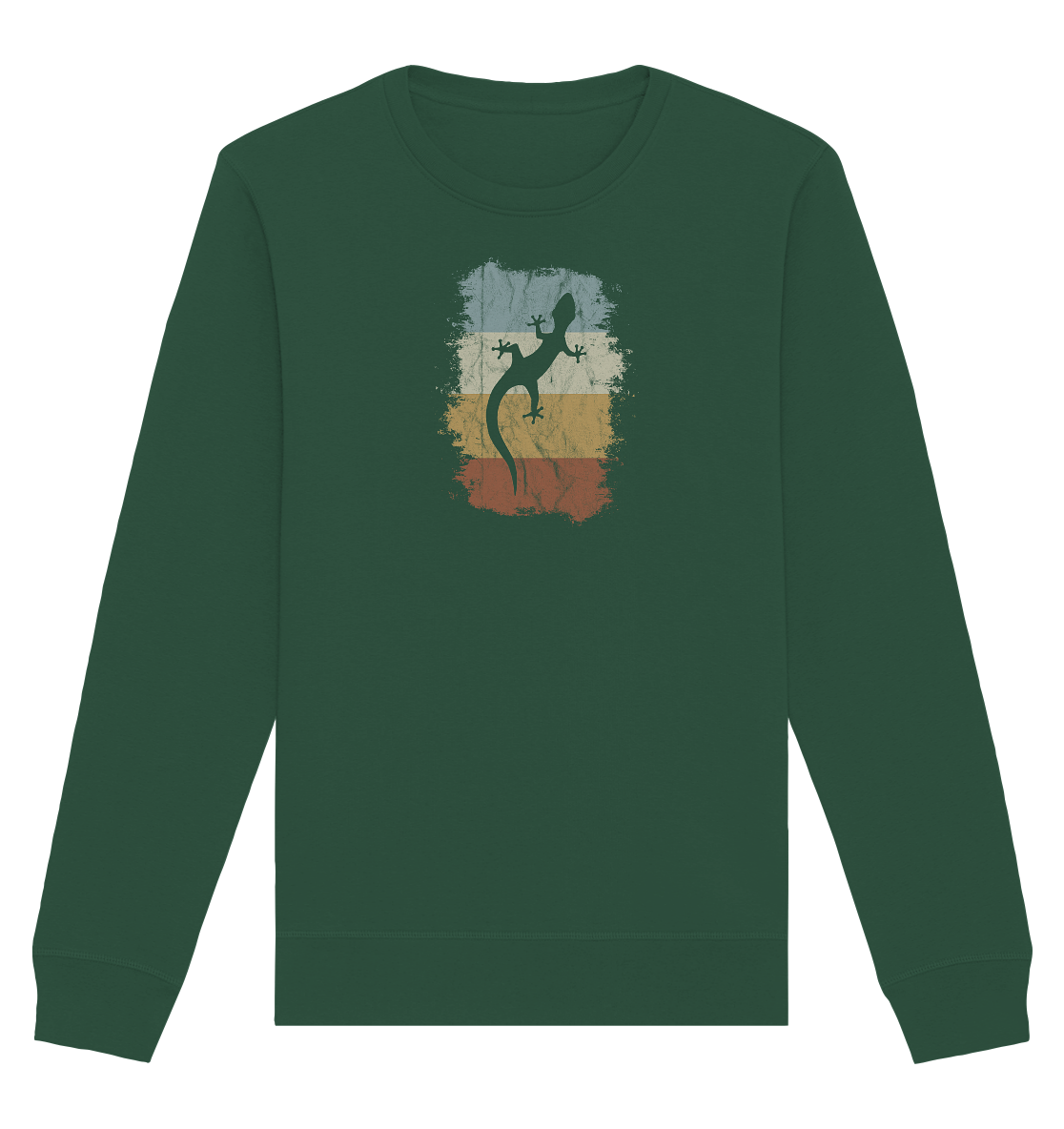 Retro Gecko Salamander Silhouette - Organic Basic Unisex Sweatshirt