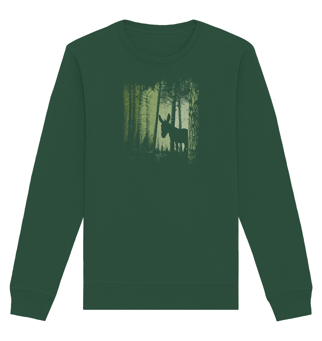 Esel im Zwielicht-Wald - Organic Basic Unisex Sweatshirt