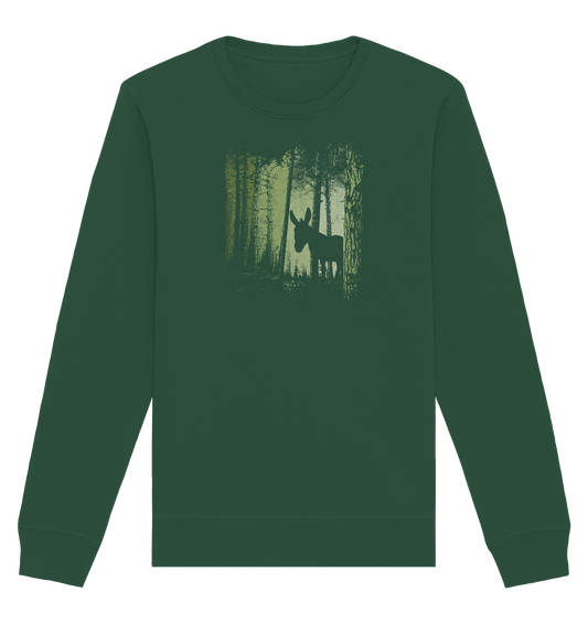 Esel im Zwielicht-Wald - Organic Basic Unisex Sweatshirt