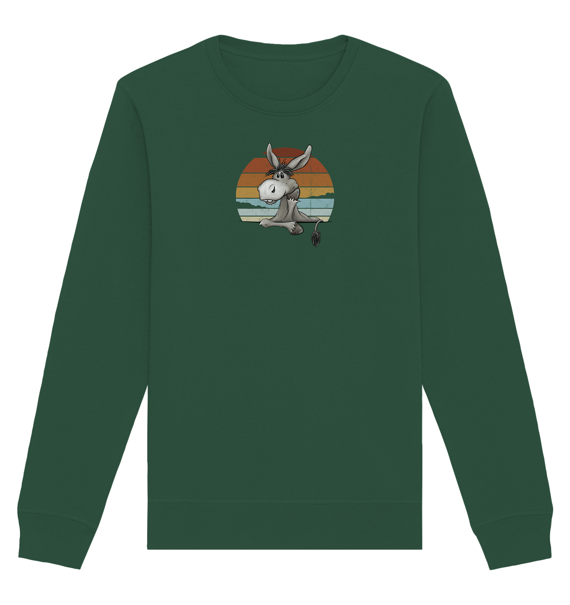 Lässiges Maultier Retro Esel - Organic Basic Unisex Sweatshirt