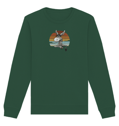 Lässiges Maultier Retro Esel - Organic Basic Unisex Sweatshirt