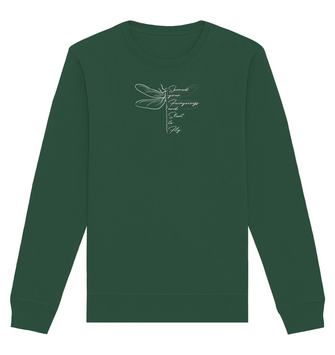 Breite die Flügel aus und flieg los | Libelle - Organic Basic Unisex Sweatshirt