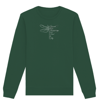 Breite die Flügel aus und flieg los | Libelle - Organic Basic Unisex Sweatshirt