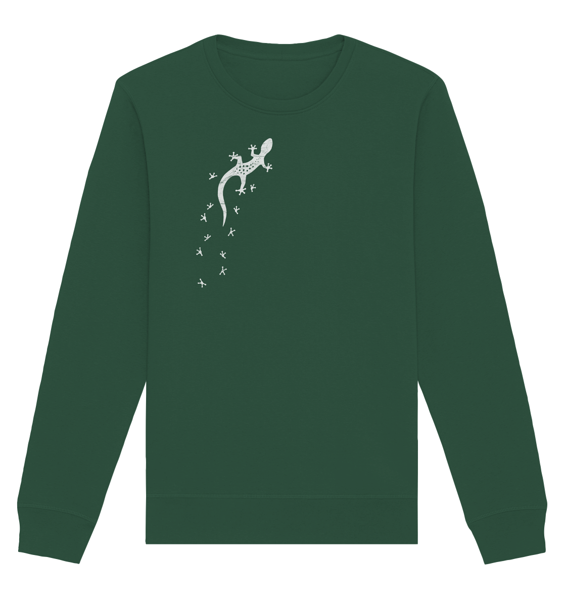 Gecko Eidechse Silhouette hell - Organic Basic Unisex Sweatshirt