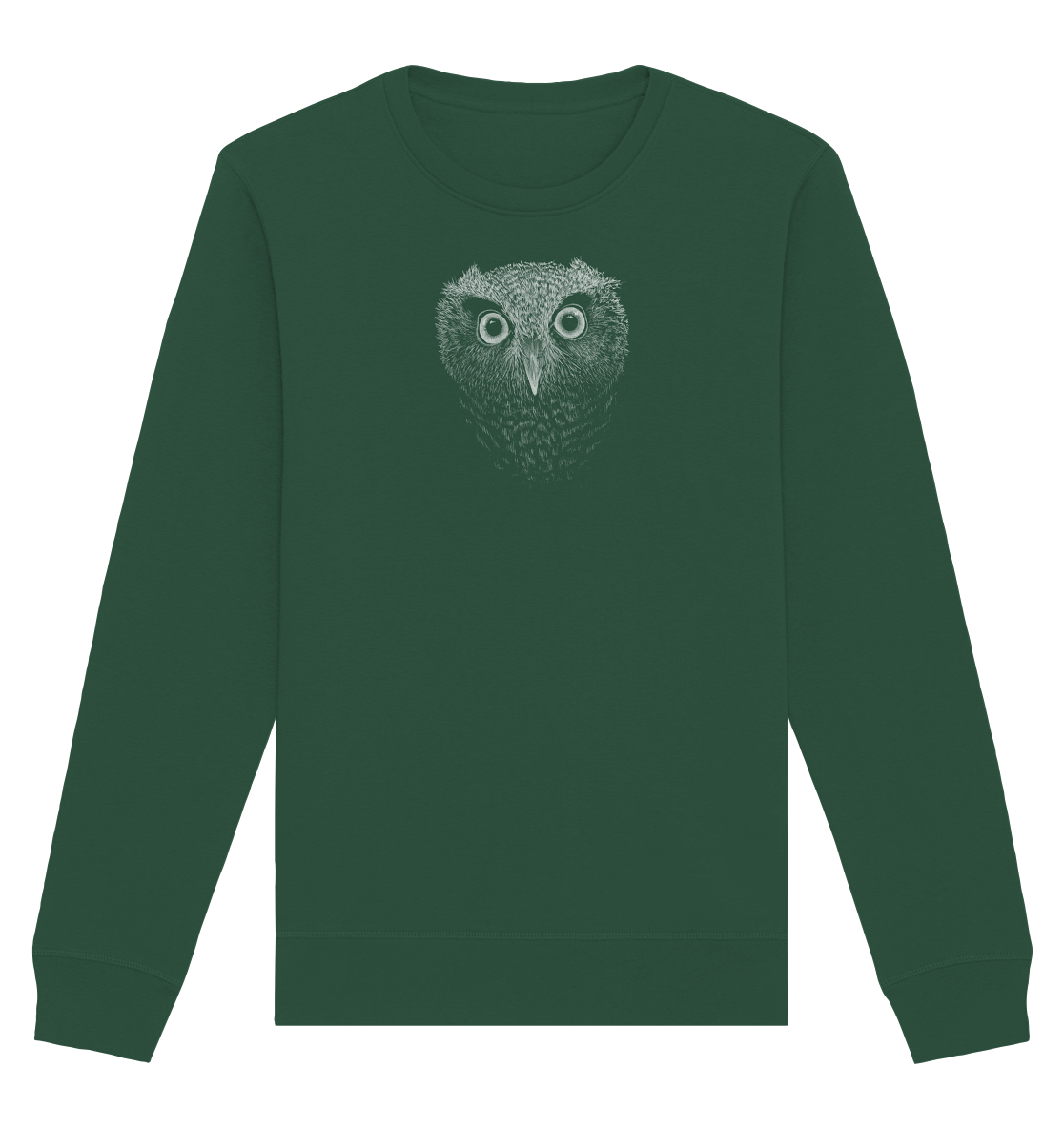 Eule Kritzelkunst Illustration - Organic Basic Unisex Sweatshirt
