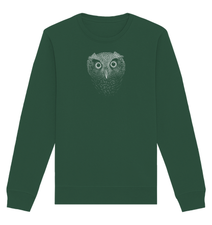 Eule Kritzelkunst Illustration - Organic Basic Unisex Sweatshirt