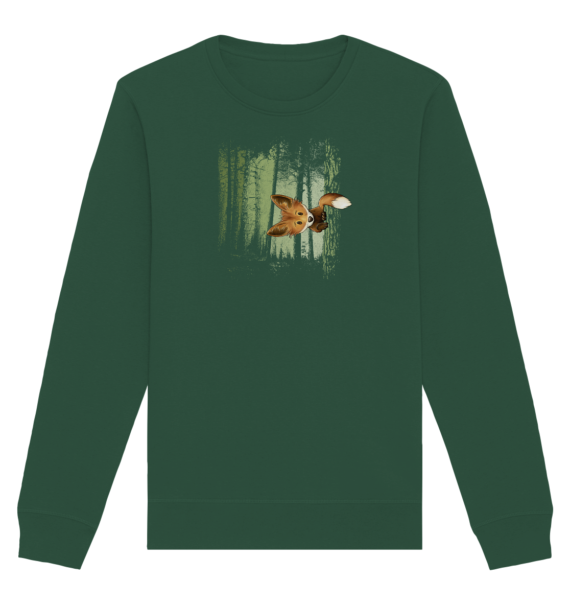Fuchs im Zwielicht-Wald - Organic Basic Unisex Sweatshirt