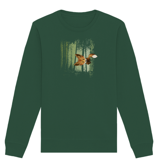 Fuchs im Zwielicht-Wald - Organic Basic Unisex Sweatshirt