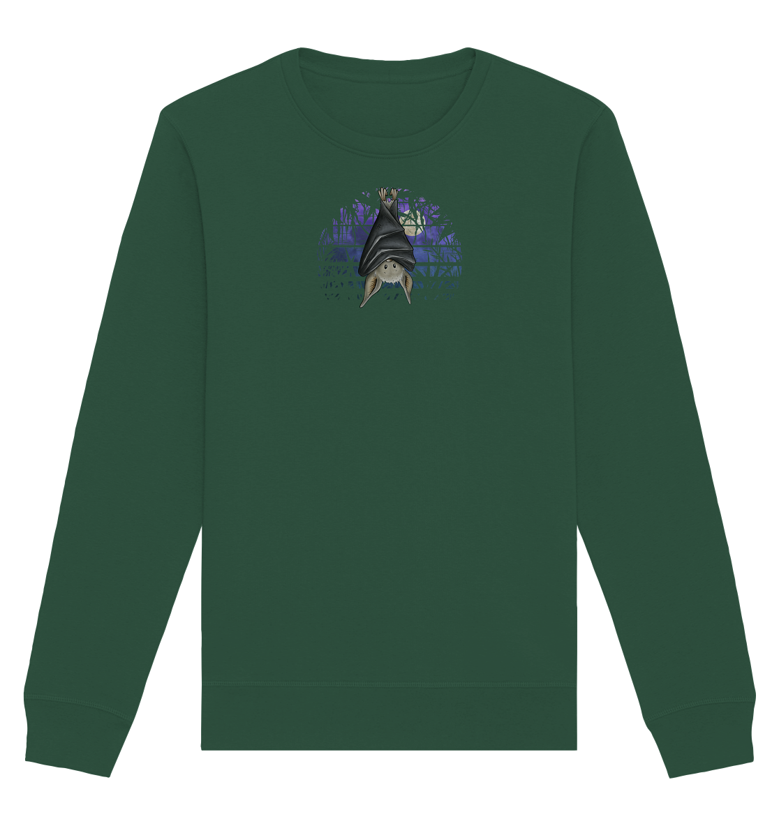 Fledermaus in blauer Nacht - Organic Basic Unisex Sweatshirt