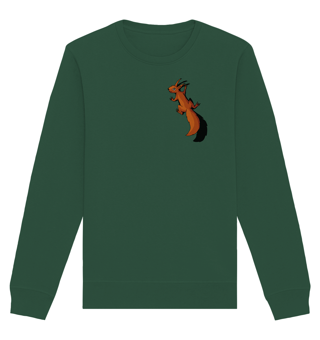 Süßes Eichhörnchen klettert - Organic Basic Unisex Sweatshirt