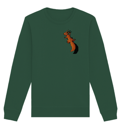 Süßes Eichhörnchen klettert - Organic Basic Unisex Sweatshirt