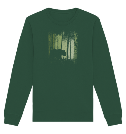 Braunbär im Zwielicht Wald - Organic Basic Unisex Sweatshirt