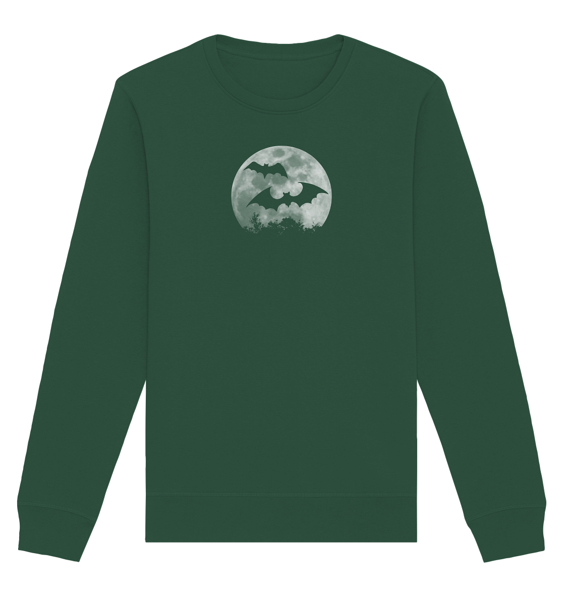 Fledermaus Silhouetten bei Vollmond - Organic Basic Unisex Sweatshirt