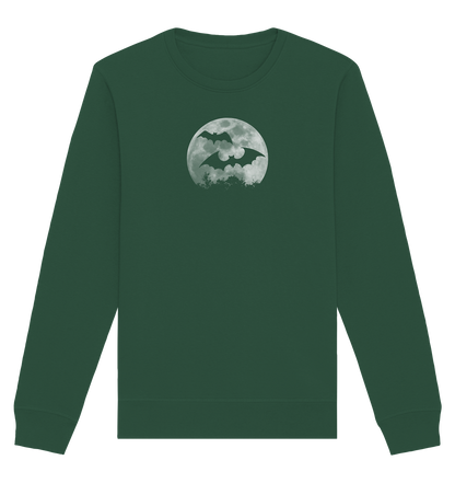 Fledermaus Silhouetten bei Vollmond - Organic Basic Unisex Sweatshirt