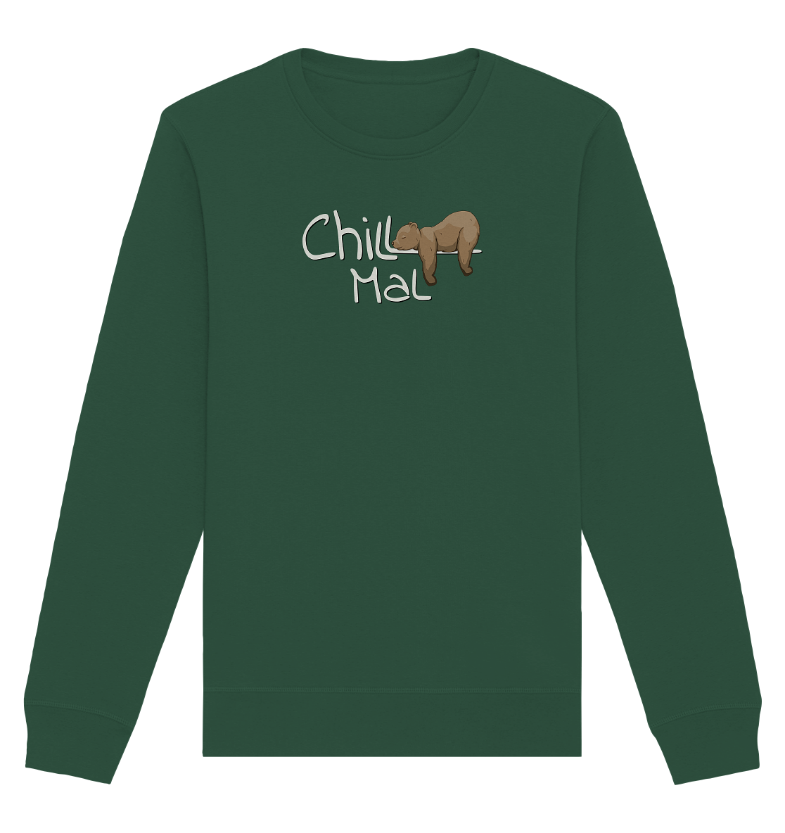Chill Mal schläfriger Braunbär - Organic Basic Unisex Sweatshirt