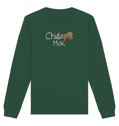 Chill Mal schläfriger Braunbär - Organic Basic Unisex Sweatshirt